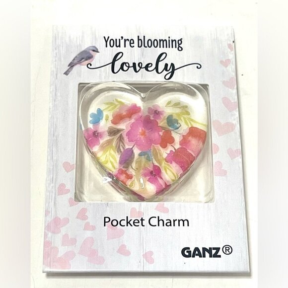 GANZ Other - BNIB GANZ Love Blooms Glass Pocket Charm. You’re Blooming Lovely.